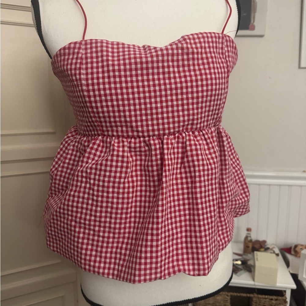 Madden Girl Red Checkered Camisole